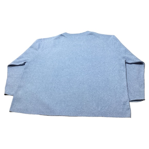 J. Jill Women's Long Sleeve Split Hem Blue Stretch Pullover Sweater Plus Size 3X - Picture 2 of 16